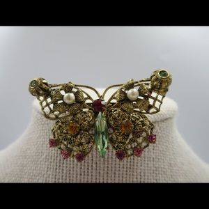 Multi-color gold Butterfly Brooch Pin